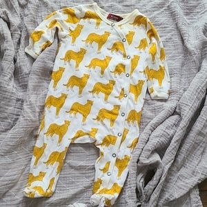 0-3M milkbarn organic snap cheetah 🐆 footie